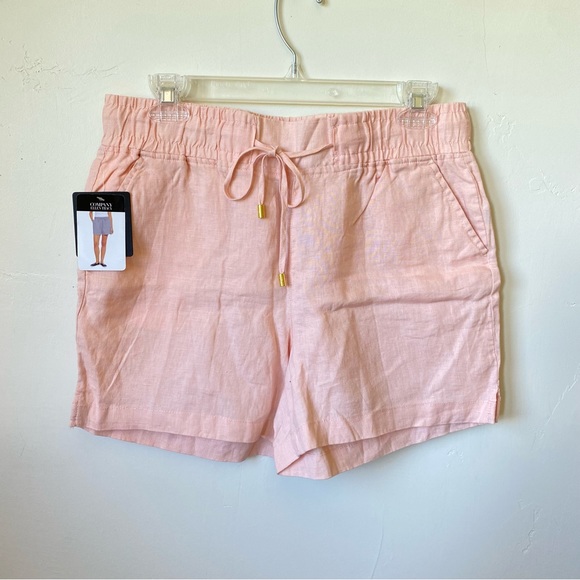 Ellen Tracy • 100% Linen Shorts in Champagne (light salmon pink) - Picture 8 of 8